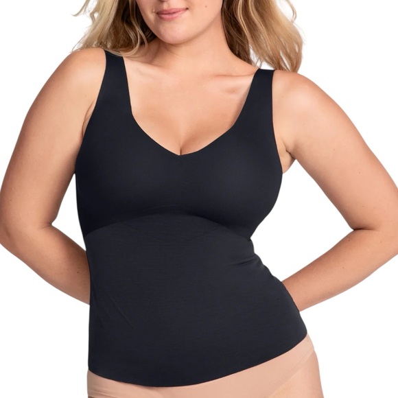 Honeylove Vamp Black LiftWear Tank Shapewear Built-In Wireless Bra Size 1X - Picture 1 of 14